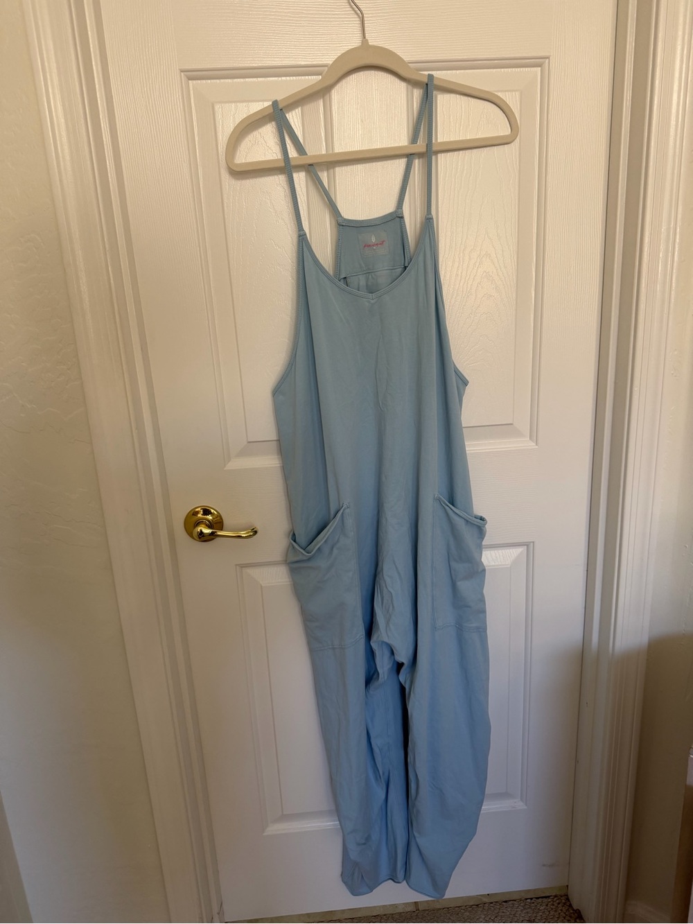 Free People Hot Shot Onesie in Light Blue Medium
